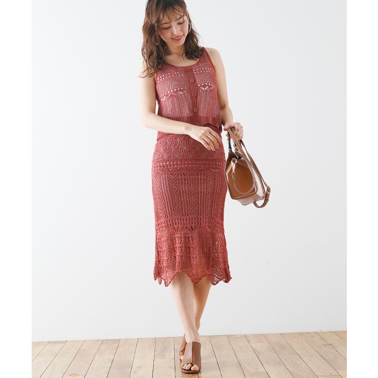 透かし編みニット セットアップ 透かし編み | futier land | 詳細画像34 