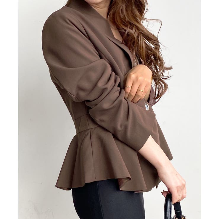 ジャケット フリル ショートジャケット[品番：FI000007395]｜futier