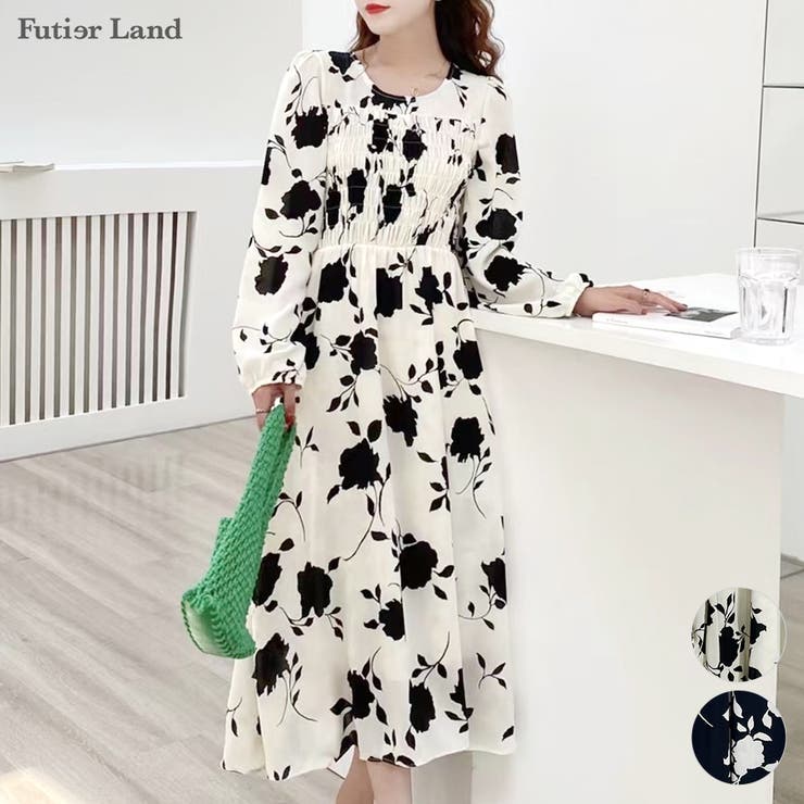 ワンピース モノトーン シフォン 品番 Fi Futier Land フューティアランド のレディースファッション通販 毎日送料無料 Shoplist ショップリスト