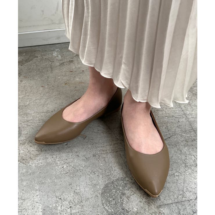 大好評ロングセラーアイテム。メタルポインテッドトゥフラットパンプス | futier land | 詳細画像42 