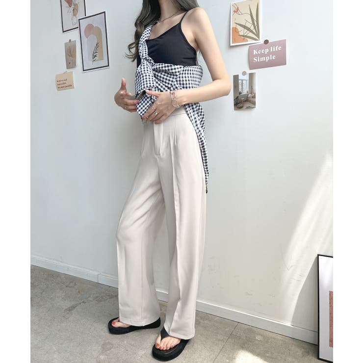90s-00s リネンパンツ ワイドシルエット フレア 白 ホワイト リネンブレンドワイドパンツ - ホワイト - レディース | H&M JP
