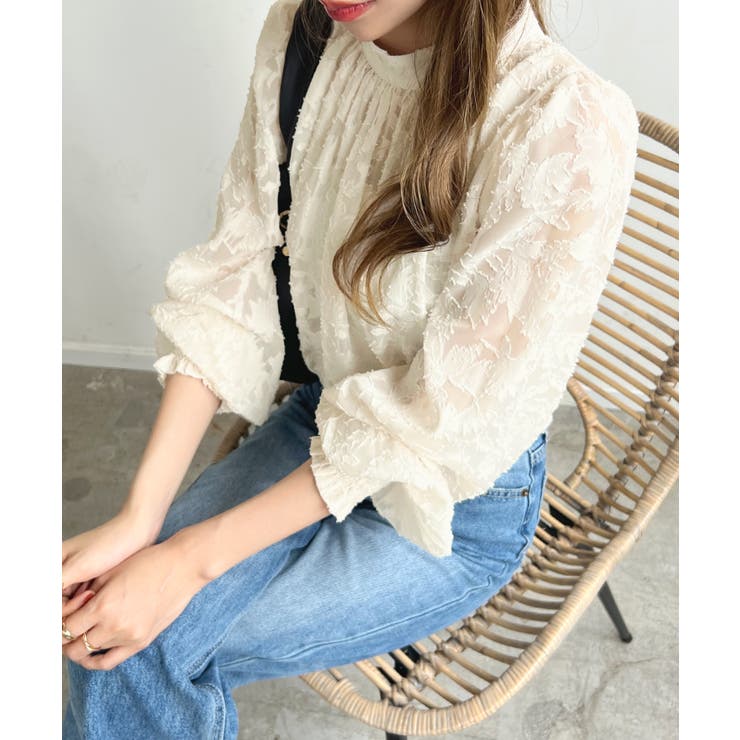 BALLOON HALF-SLEEVE ブラウス BALLOON HALF-SLEEVE BLOUSE｜38｜O/WHT｜SHIRTS AND BLOUSES