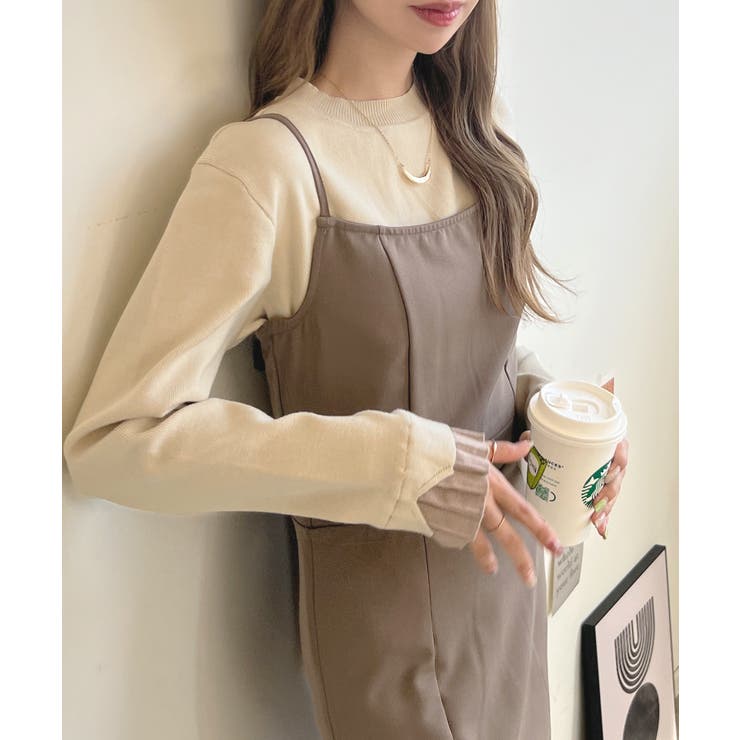 大人さりげないバイカラー。袖フリルニットトップス | futier land | 詳細画像15