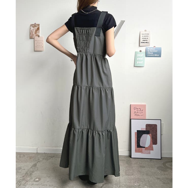 weakend. 深海 ティアードワンピースサイズ2ベージュ ティアード