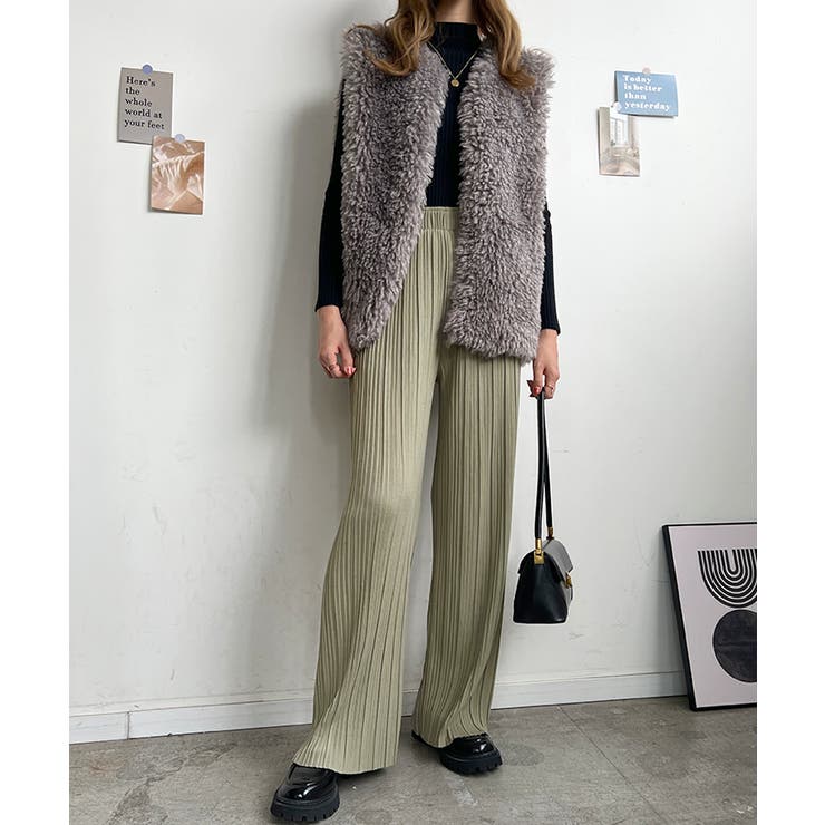 好みの長さにセルフカット調整できる✂ ランダムプリーツロングパンツ | futier land | 詳細画像42 