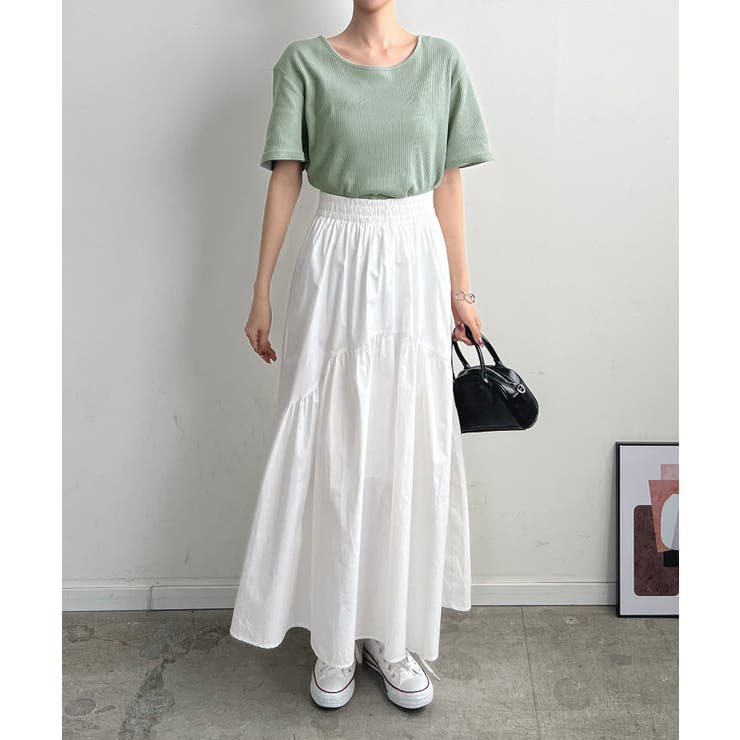 ワッフルバックフレアーカットソー main image 1
