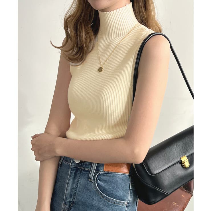ANNTIAN ノースリーブプリントトップス A part by｜フリンジニットノースリーブ | Rakuten Fashion(楽天