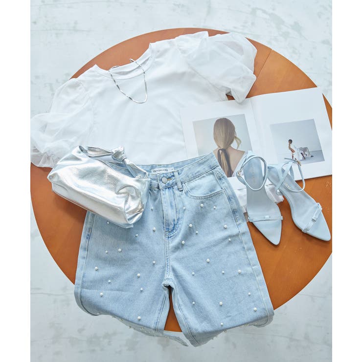 華奢な細リボンで旬のトレンド。細リボンストラップポインテッドトゥサンダル | futier land | 詳細画像12 