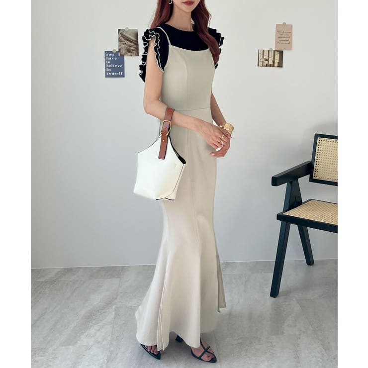 美品♡Diagram デニムワンピース　ティアード　リボンベルト　Aライン　36 美品♡Diagram デニムワンピース ティアード リボンベルト A