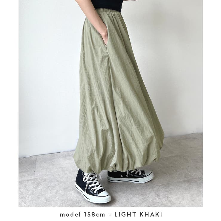 ふっくらした軽やかな着心地♪ バルーンロングスカート | futier land | 詳細画像4 