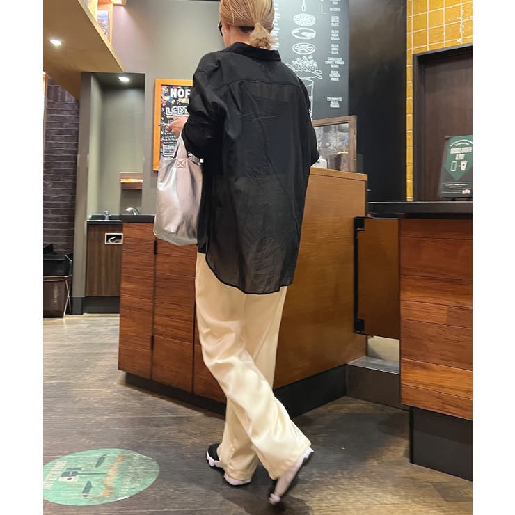 Off-White 国内発送 サテンパンツ ワイドパンツ サテン スラックス[品番：FI000008323]｜futier