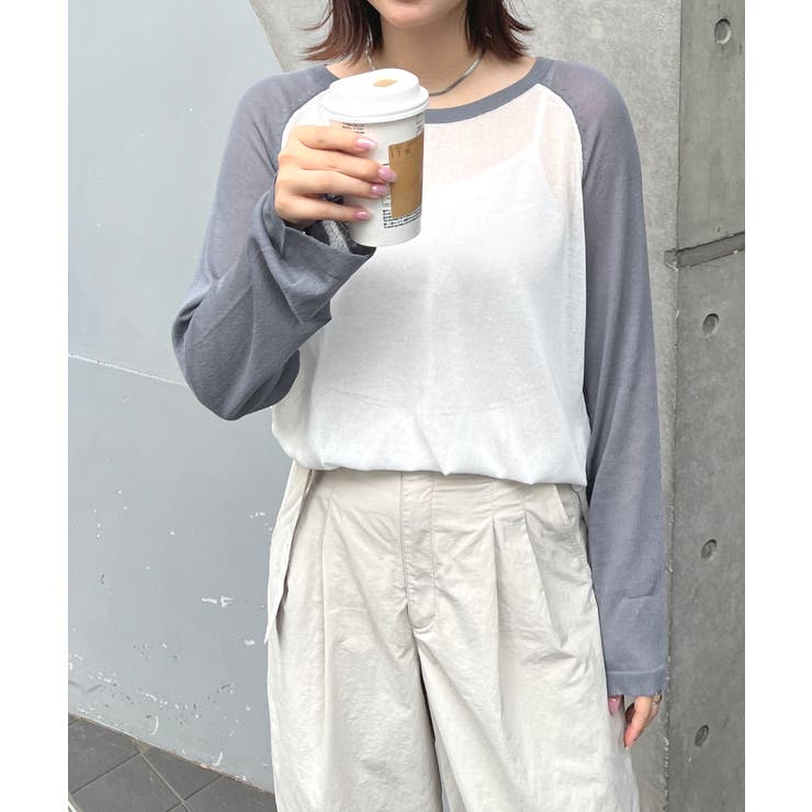 《ABYSアビス コラボ》合わやすいツートンカラー。シアーラグランTシャツ | futier land | 詳細画像18