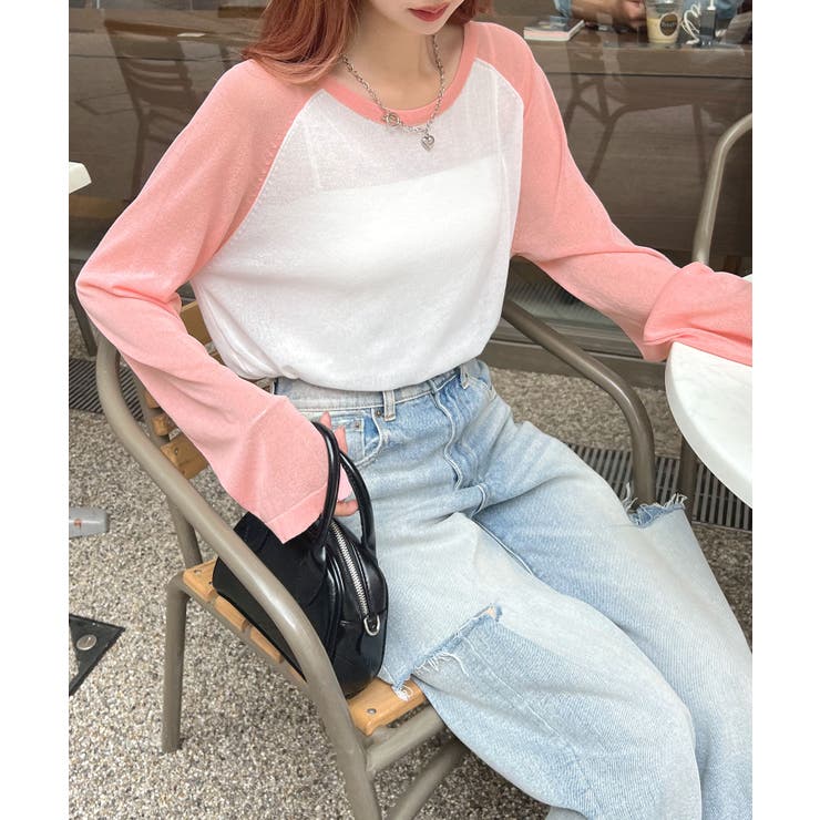 《ABYSアビス コラボ》合わやすいツートンカラー。シアーラグランTシャツ | futier land | 詳細画像22