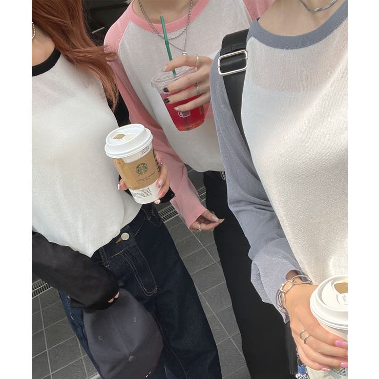 《ABYSアビス コラボ》合わやすいツートンカラー。シアーラグランTシャツ | futier land | 詳細画像26