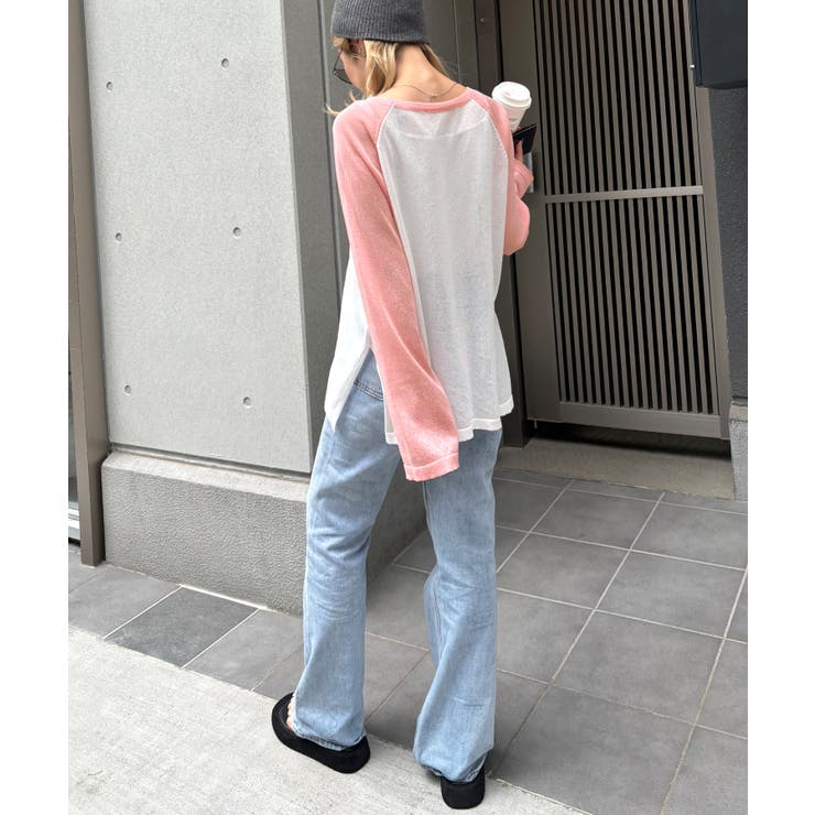 《ABYSアビス コラボ》合わやすいツートンカラー。シアーラグランTシャツ | futier land | 詳細画像25