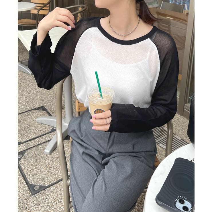 《ABYSアビス コラボ》合わやすいツートンカラー。シアーラグランTシャツ | futier land | 詳細画像14