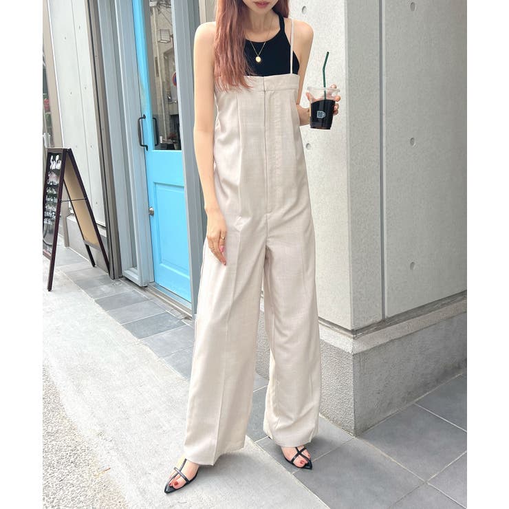 低身長向けに大人っぽく着こなせる♪》リネンライクベアトップ