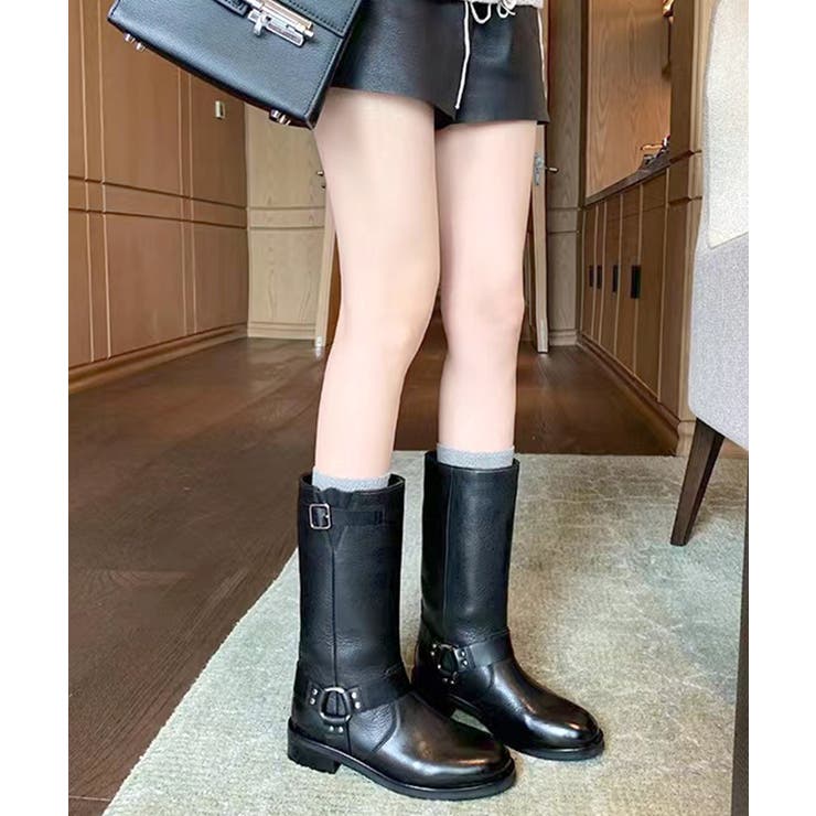 ダブルベルトミドルブーツ[品番：FI000008421]｜futier land（フュー