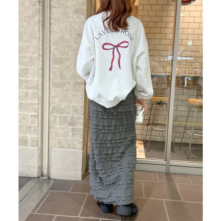 今っぽい小フリル＆のび～る快適さ。チビフリルタイトスカート | futier land | 詳細画像29 