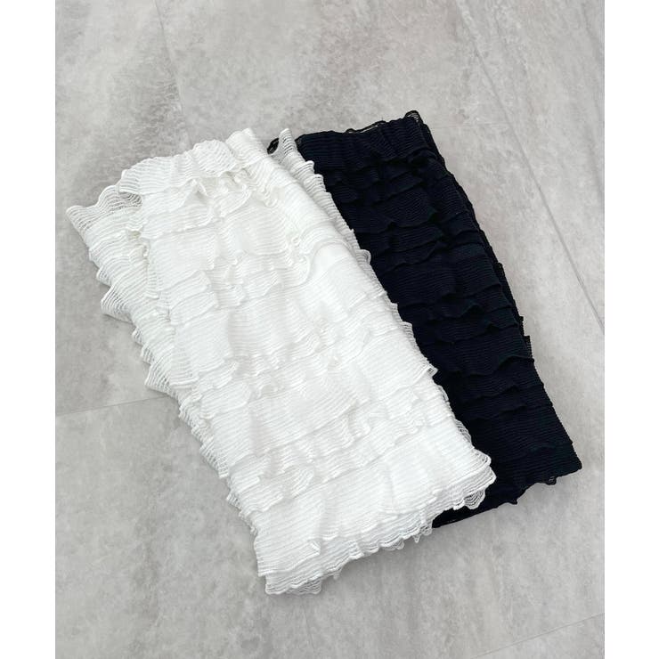 今っぽい小フリル＆のび～る快適さ。チビフリルタイトスカート | futier land | 詳細画像31 