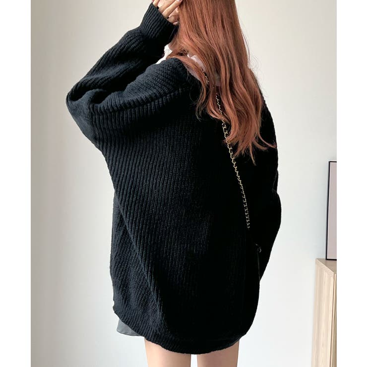 もちっとやわらかく大人かわいい！ローゲージノーカラーBIGカーディガン[品番：FI000008520]｜futier  land（フューティアランド）のレディースファッション通販｜SHOPLIST（ショップリスト）