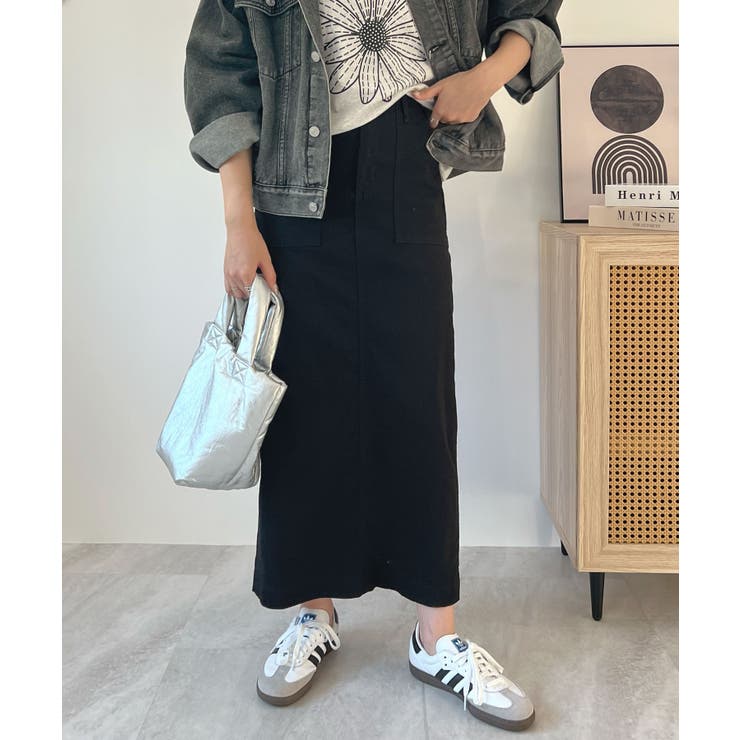 ポケット付き！キレイめカジュアルのプラスコーデ。ベイカー