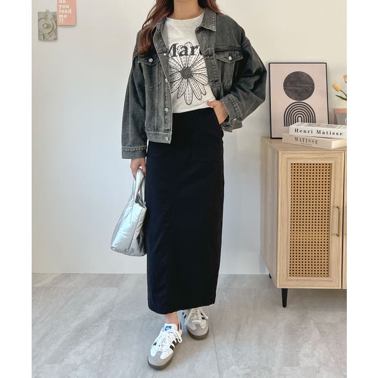 ポケット付き！キレイめカジュアルのプラスコーデ。ベイカーロングスカート | futier land | 詳細画像11 