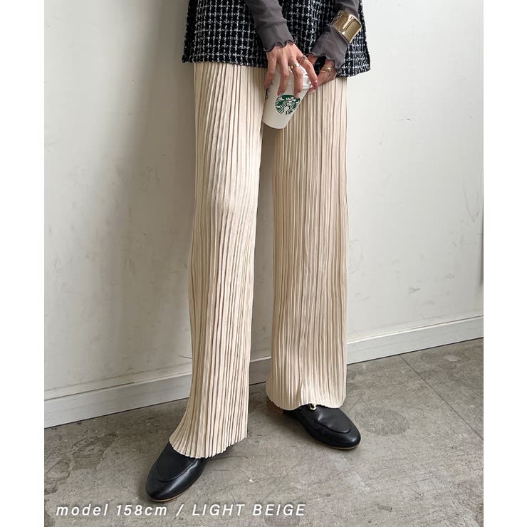 好みの長さにセルフカット調整できる✂ ランダムプリーツロングパンツ | futier land | 詳細画像14 