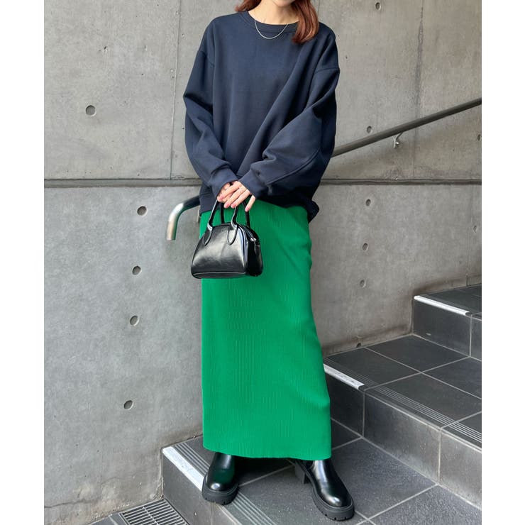 便利なポケット付き！リブロングタイトスカート | futier land | 詳細画像22 