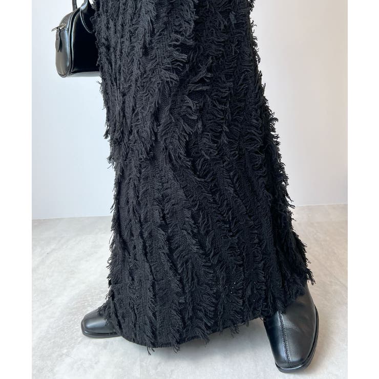 イマ旬主役級コーデが実現するMIXフリンジスカート[品番