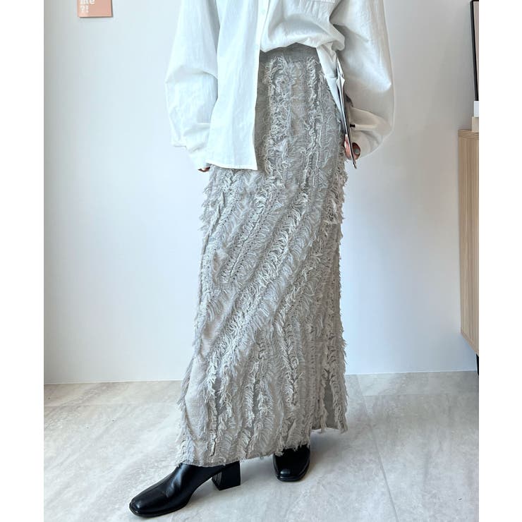 イマ旬主役級コーデが実現するMIXフリンジスカート | futier land | 詳細画像13 