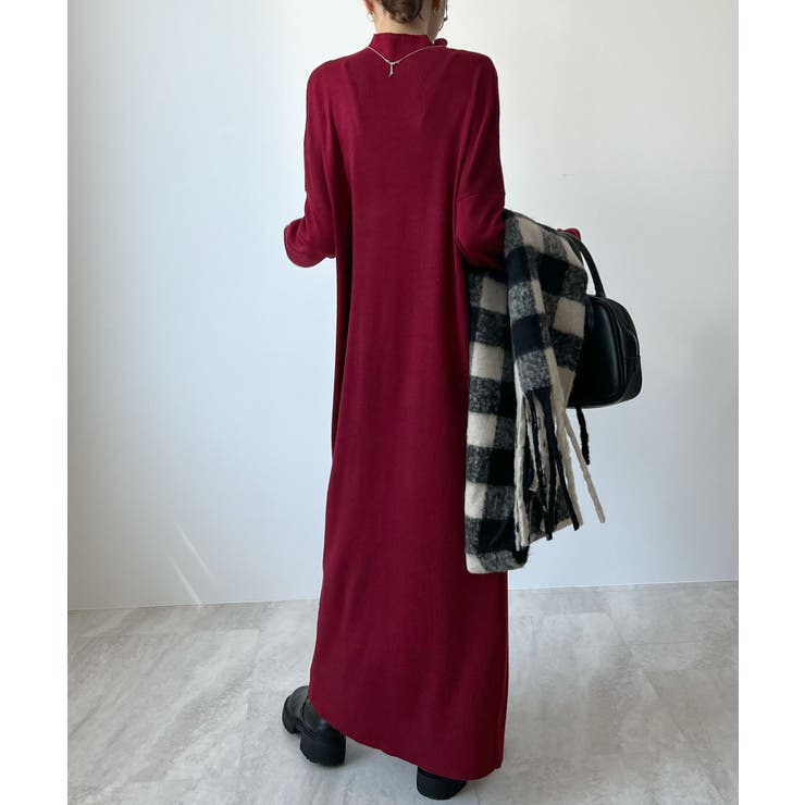大人オーラが漂う上品さ。ハイネックニットロングワンピース | futier land | 詳細画像31 