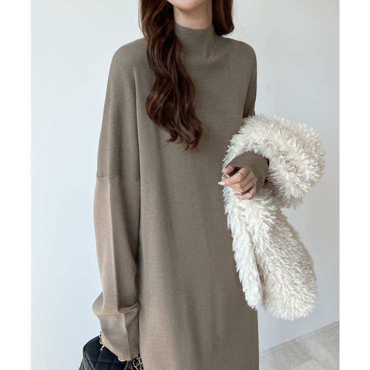 大人オーラが漂う上品さ。ハイネックニットロングワンピース | futier land | 詳細画像35 