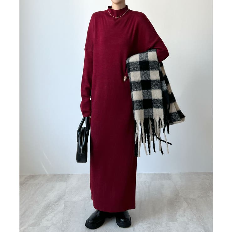 大人オーラが漂う上品さ。ハイネックニットロングワンピース | futier land | 詳細画像30 