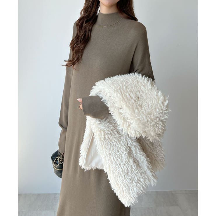 大人オーラが漂う上品さ。ハイネックニットロングワンピース | futier land | 詳細画像36 