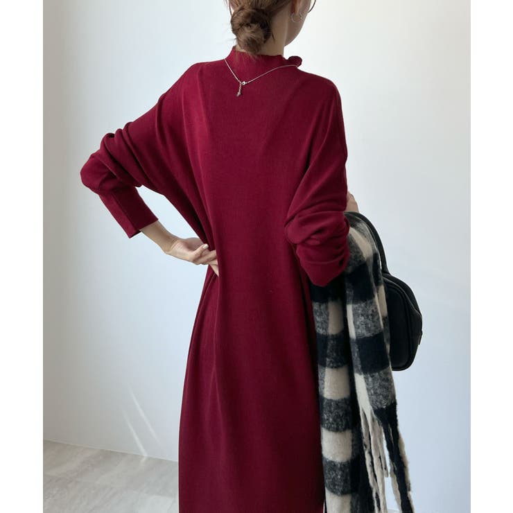 大人オーラが漂う上品さ。ハイネックニットロングワンピース | futier land | 詳細画像27 