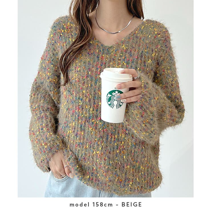 【完売品】新品未使用タグ付き♡︎今期スカラップニットトップス 衿ぐり刺繍スカラップニット | natural couture(ナチュラルクチュール
