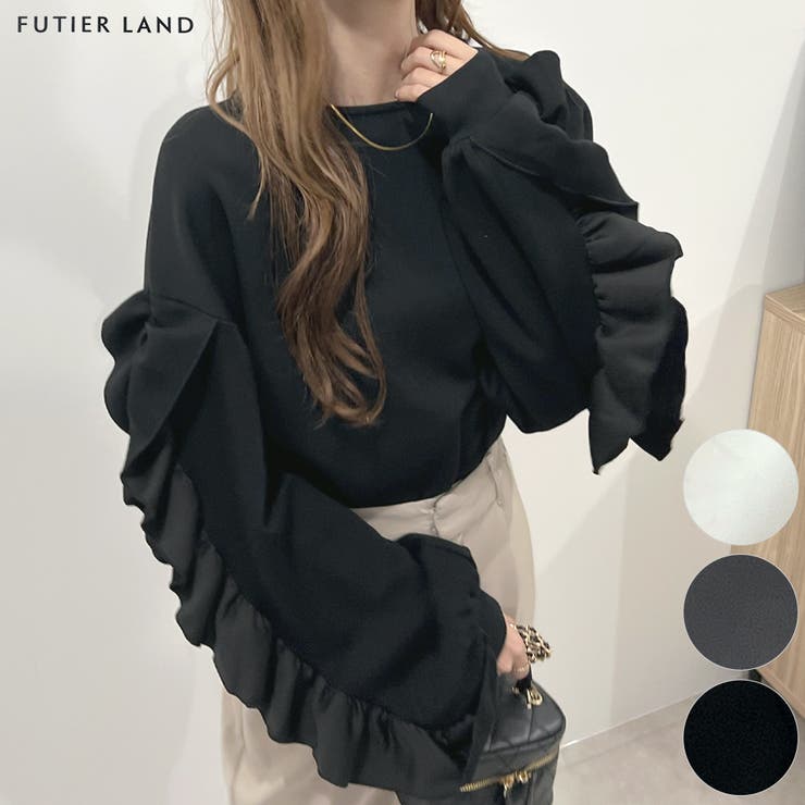 コットンスムースフリルデザインプルオーバー|ANAYI OFFICIAL ONLINE STORE｜アナイ 公式サイト