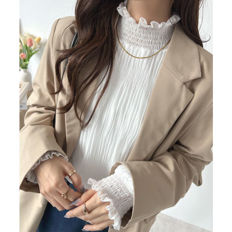 着る毛布の暖かさ。裏起毛ギャザートップス | futier land | 詳細画像25 