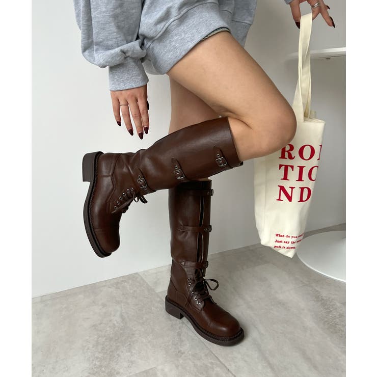 冬コーデの主役アイテム。ベルテッドエンジニアロングブーツ | futier land | 詳細画像12 