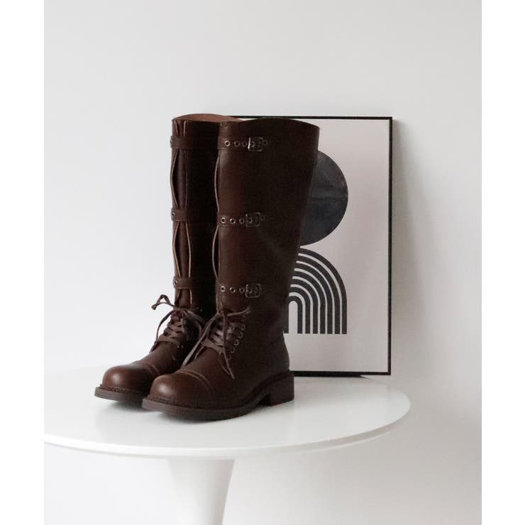 冬コーデの主役アイテム。ベルテッドエンジニアロングブーツ | futier land | 詳細画像15 