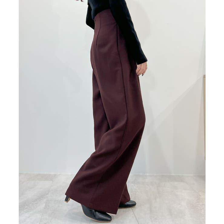 一段とオシャレへ魅了させるウエストVカットスラックス[品番：FI000008651]｜futier  land（フューティアランド）のレディースファッション通販｜SHOPLIST（ショップリスト）