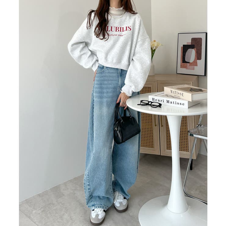 大人ロゴのカジュアルスタイル。VOLUBILISロゴクロップド丈スウェットプルオ… | futier land | 詳細画像21 