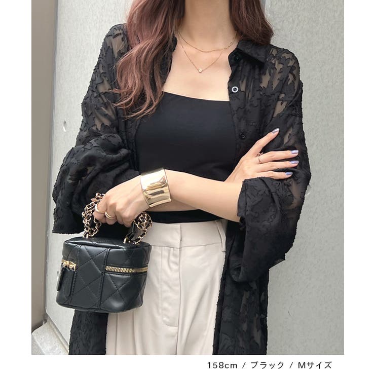 大人っぽく着こなす主役アイテム。ジャガードフラワーシアーシャツ | futier land | 詳細画像8 