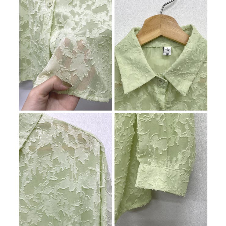 大人っぽく着こなす主役アイテム。ジャガードフラワーシアーシャツ | futier land | 詳細画像11 