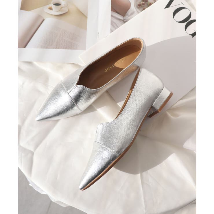 洗練されたエレガントな質感。Vカットポインテッドフラットシューズ | futier land | 詳細画像22 