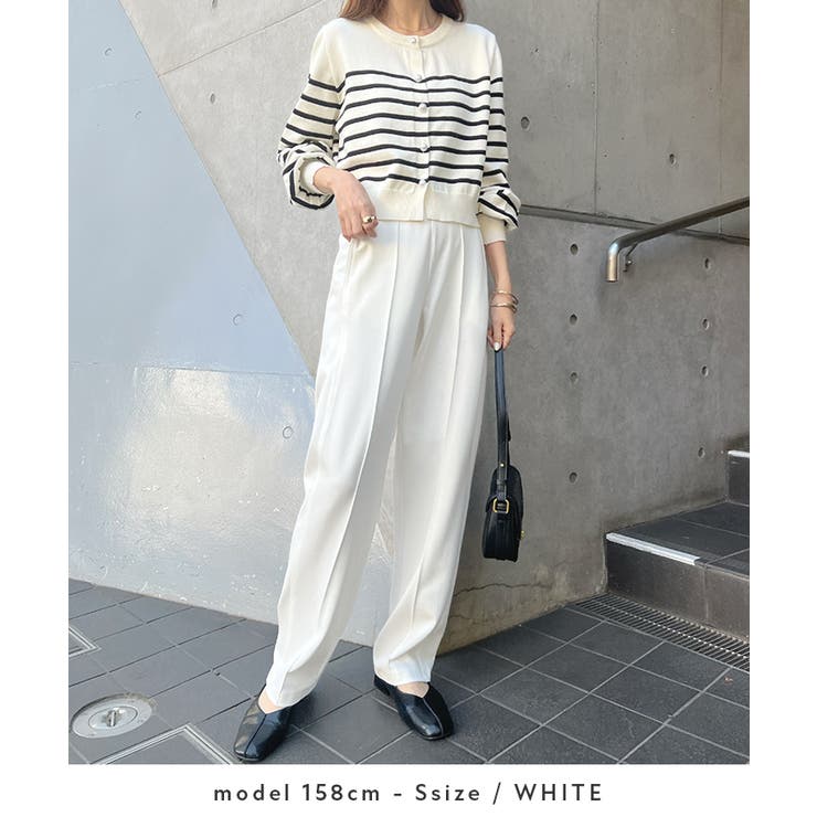 ほんのりカーブシルエットでラクしゃれ！ポンチピンタックストレートパンツ | futier land | 詳細画像7 