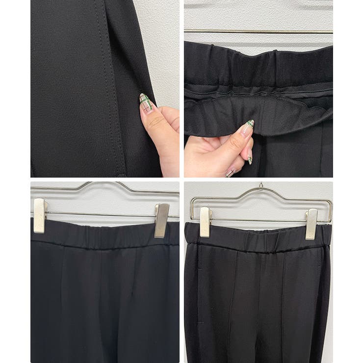 ほんのりカーブシルエットでラクしゃれ！ポンチピンタックストレートパンツ | futier land | 詳細画像8 