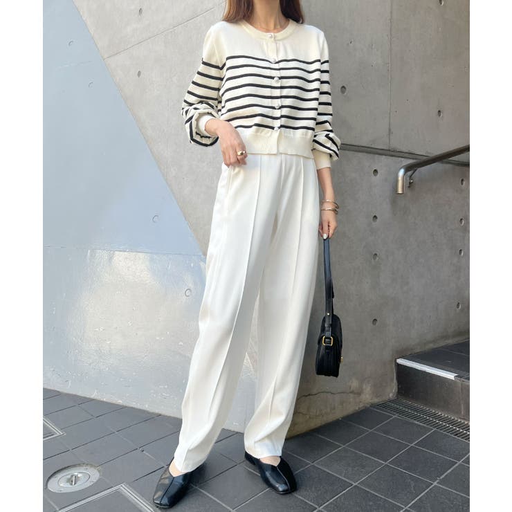 ほんのりカーブシルエットでラクしゃれ！ポンチピンタックストレートパンツ | futier land | 詳細画像15 