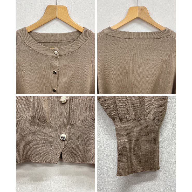 肌触り良いモチっとショートver。気持ちの良いモチモチショート丈ニットカーディガ… | futier land | 詳細画像2 